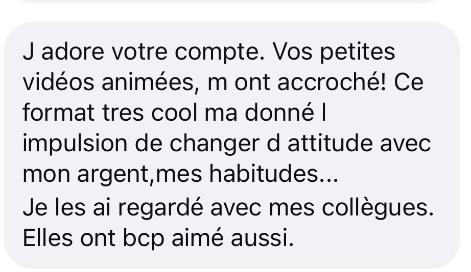 Témoignage : a changé d'attitude avec son argent, partagé aux collègues